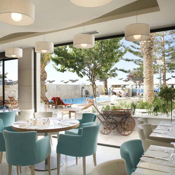 Glaros Beach Hotel Hersonissos Crete Main Restaurant 3