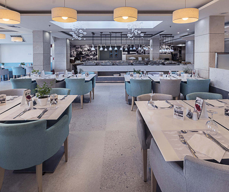 Glaros Beach Hotel Hersonissos Crete Main Restaurant 6197