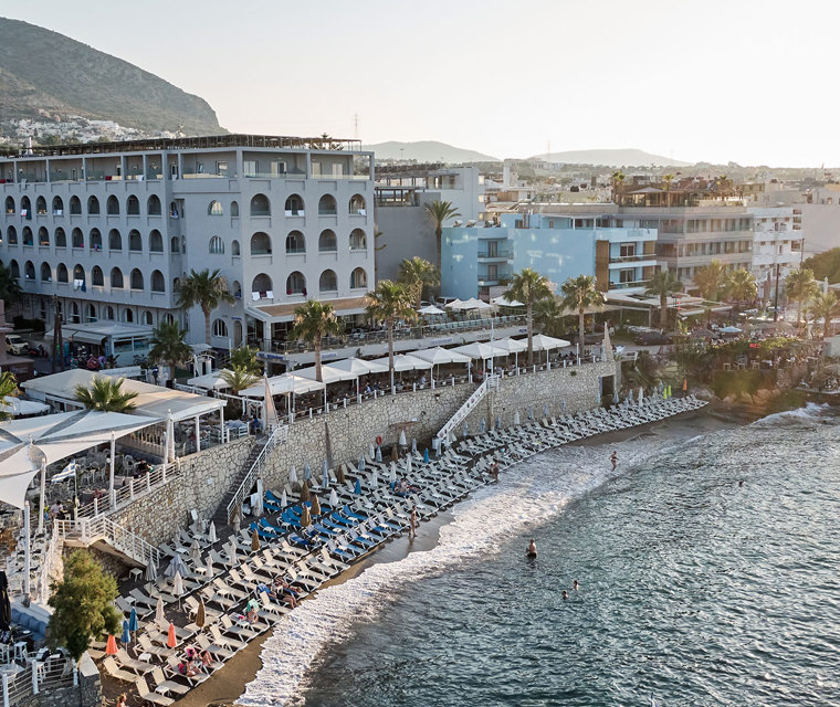 Glaros Beach Hotel Hersonissos Crete Aerial View 0010
